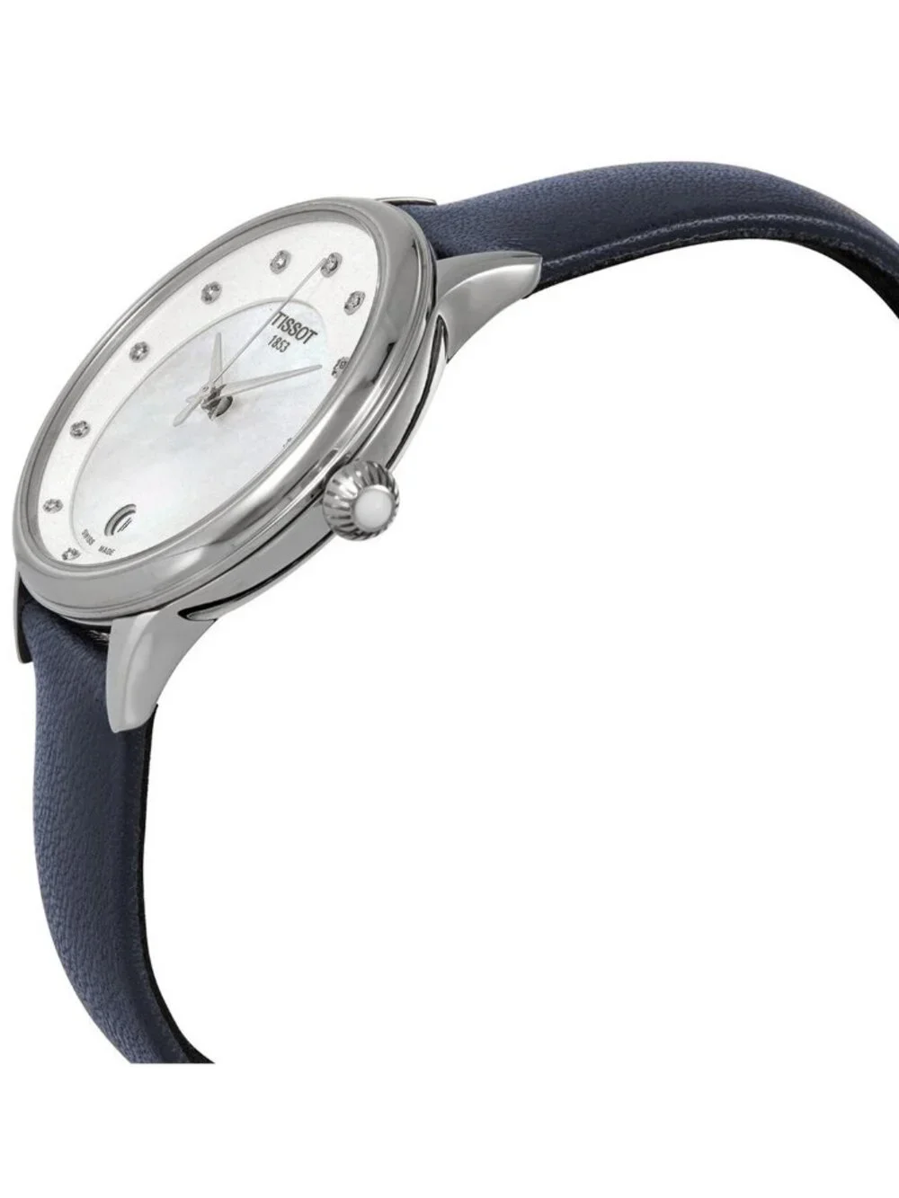 NWT Tissot Odaci-T Quartz Diamond White Mother of Pearl Dial Ladies Watch